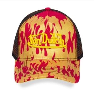 🔹️Von Dutch🔹️ Unisex Fire Flame Trucker Hat